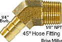 New 3/16” Brass Gas Fuel 12” Line Fittings Hit Miss Briggs Kohler Clinton Engine 