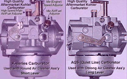 10 18hp kohler  or carter  model n   carburetor information about the kohler