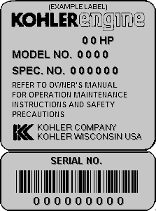 Kohler Engine Identification Chart